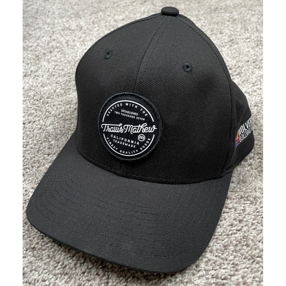 Travis Mathew Baseball Hat Adult Black Snapback Flexfit 110 Classic Everyday Cap